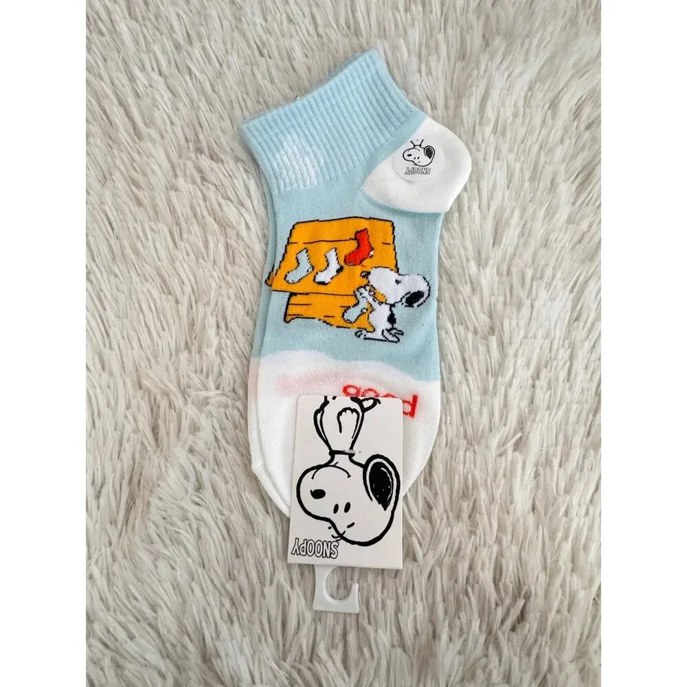 Snoopy ankles socks set of 2 cotton blend with Snoopy graphic